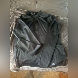 Adidas black Quarter-Zip Top